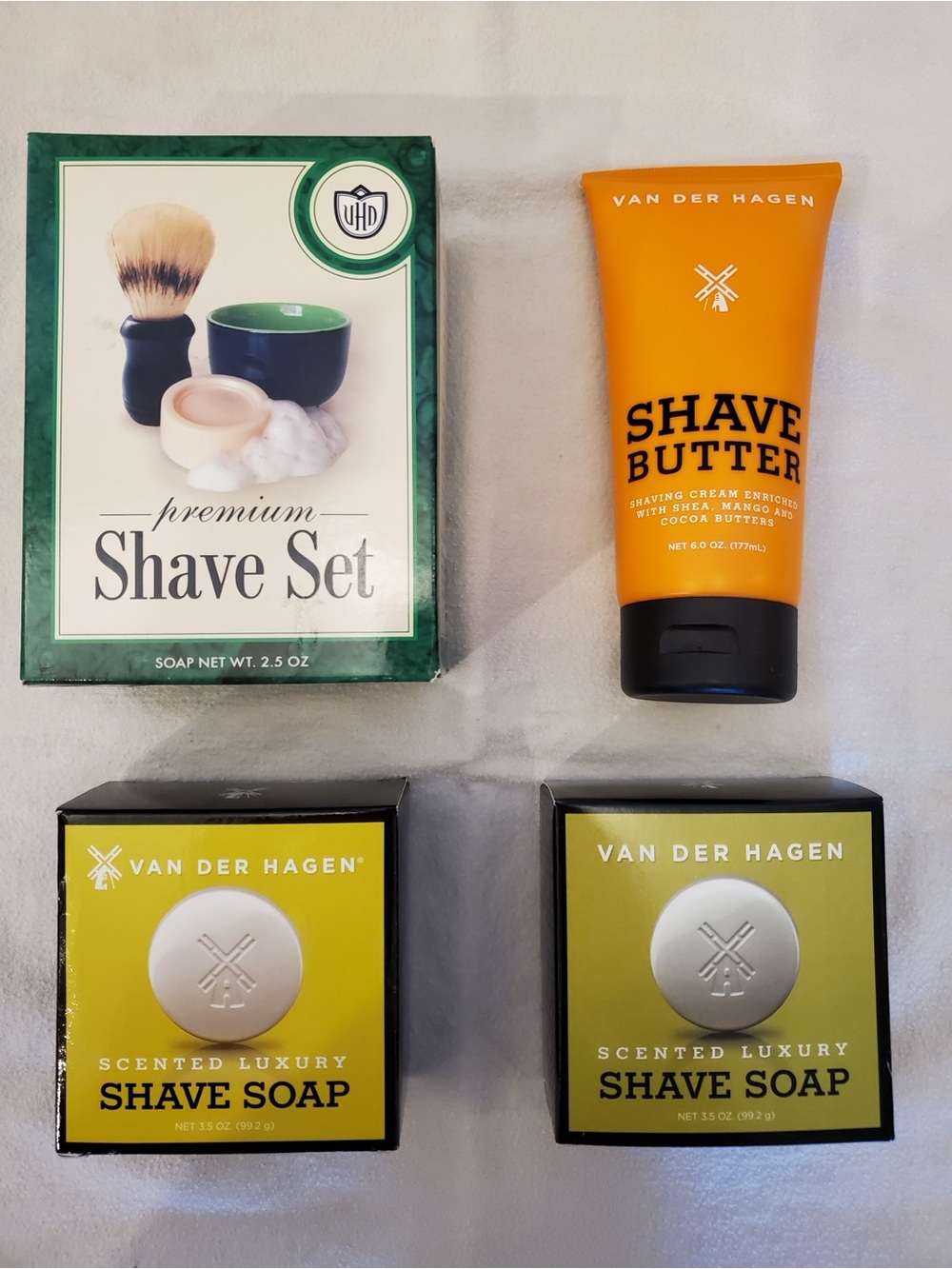 *Men's Shave Set (Van Der Hagen) - Bowl, Brush, Shave Butter, Shave Soap*